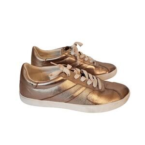 Naturalizer Women's Medina Lace Up Leather Sneaker Gold 11M